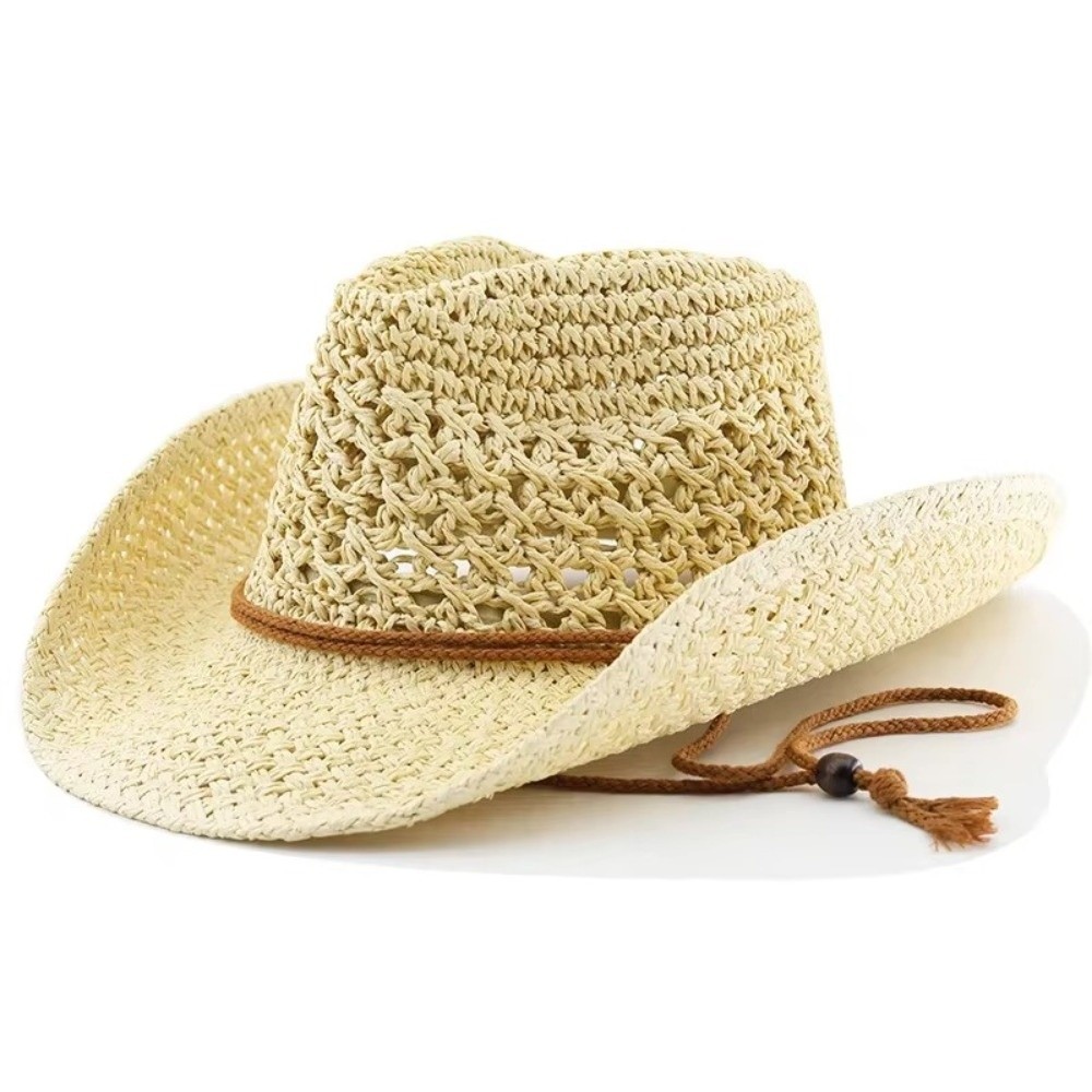 Cowboy Hat Straw - Cappello da Cowboy Retrò a Tesa
