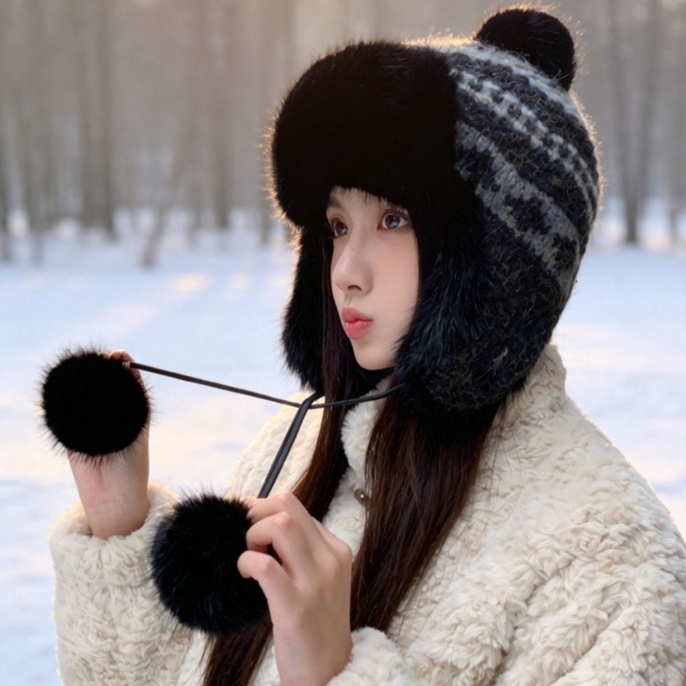 Trapper Hat Ear Flap - Elegante Cappello Trapper in Poliestere Lavorato